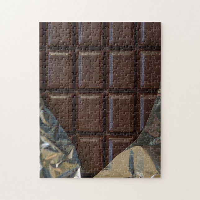 Puzzle Barre de bonbons au chocolat dans un enveloppeur à (Vertical)