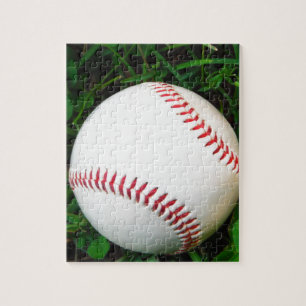 Puzzle Base-ball blanc avec piquer rouge