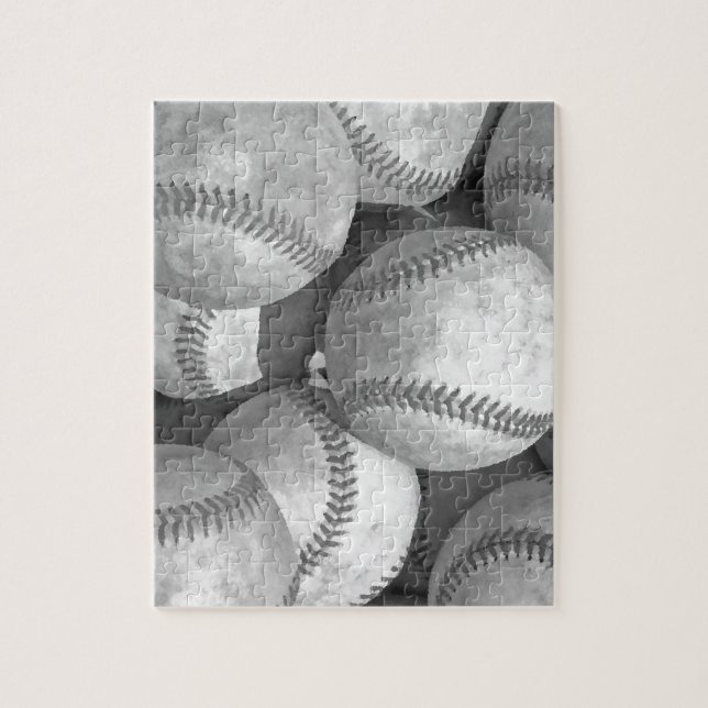 Puzzle Baseball noir et blanc (Vertical)