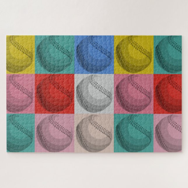 Puzzle Baseball Pop Art - Sports populaires (Horizontal)