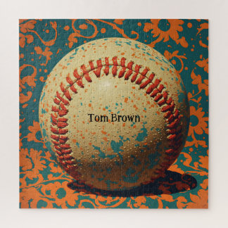 PUZZLE Baseball Vintage Nom Personnalisé