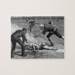 Puzzle Baseball vintage par Thure De Thulstrup, 1885