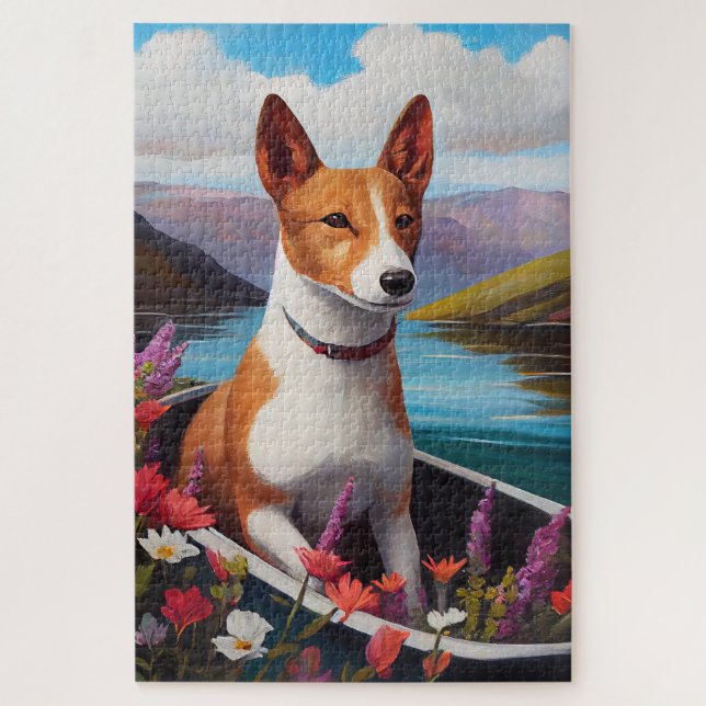 Puzzle Basenji Chien sur une pagaie : une aventure Pittor (Vertical)