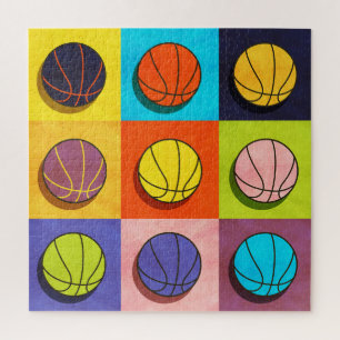 Puzzle Basket-ball Art pop
