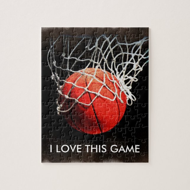 Puzzle Basket-ball Illustration Peinture Art Sports (Vertical)