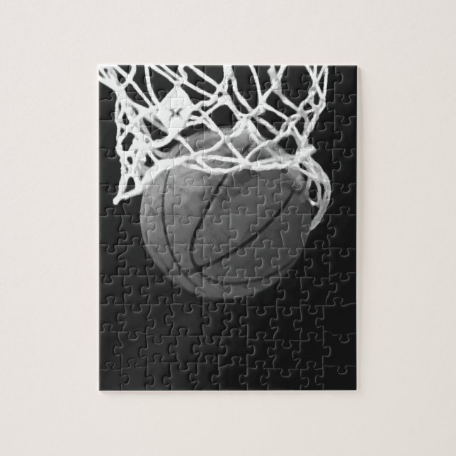 Puzzle Basket-ball noir et blanc (Vertical)