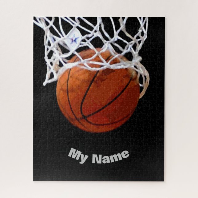 Puzzle Basket-ball Votre nom (Vertical)