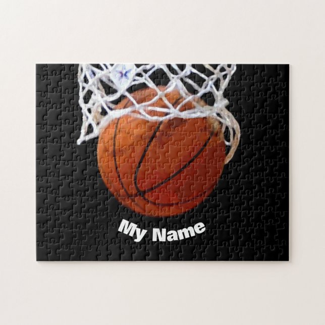 Puzzle Basket-ball Votre nom (Horizontal)