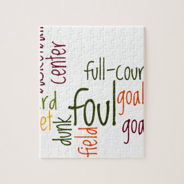 Puzzle Basketball Game Beautiful texte extraordinaire cit (Vertical)