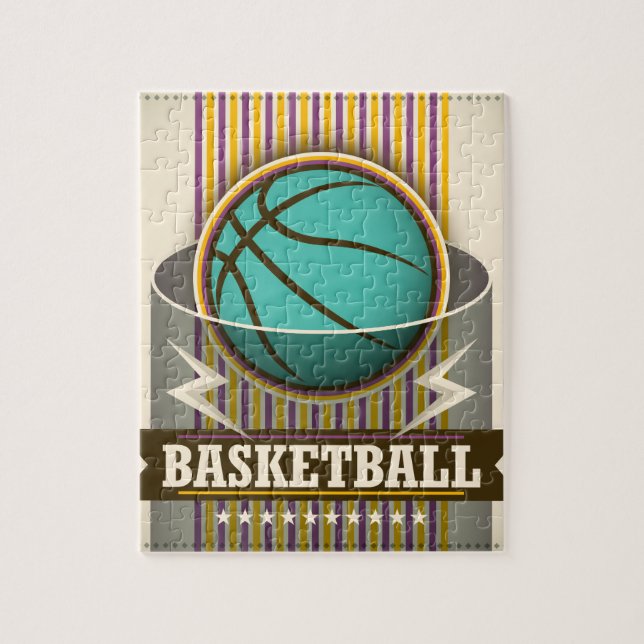 Puzzle Basketball Sport Ball Jeu Cool (Vertical)