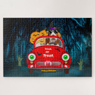 Puzzle Basset Hound Chien Conduite Voiture Effrayant Hall