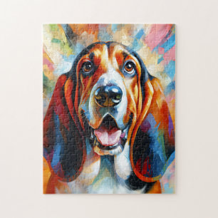 Puzzle Basset Hound Chig Acrylique Imprimer Cadeau Amoure