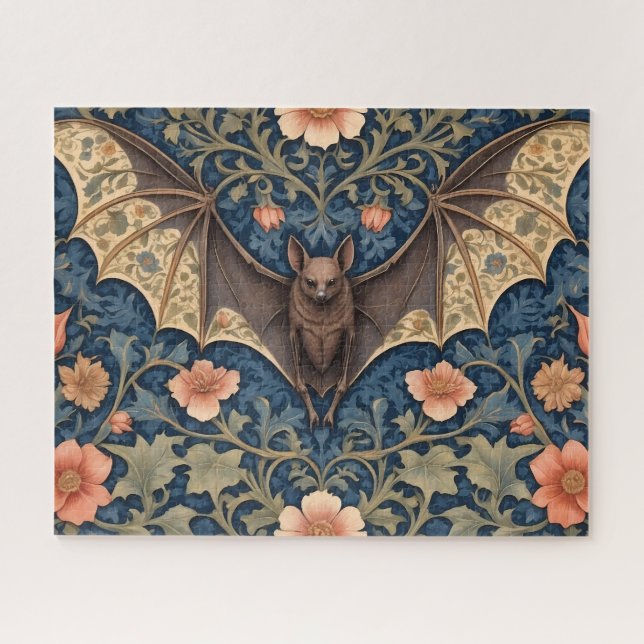 Puzzle Bat volant élégant William Morris Inspiré Floral (Horizontal)