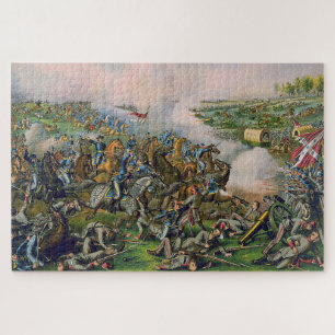 Puzzle Bataille de Five Forks Kurz & Allison Lithograph