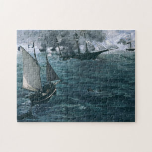 Puzzle Bataille USS Kearsarge et CSS Alabama par Manet