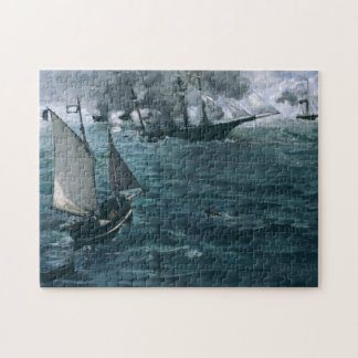 Puzzle Bataille USS Kearsarge et CSS Alabama par Manet