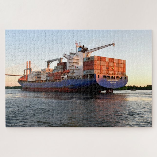Puzzle Bateau à cargaison à Savannah, rivière Georgia (Horizontal)