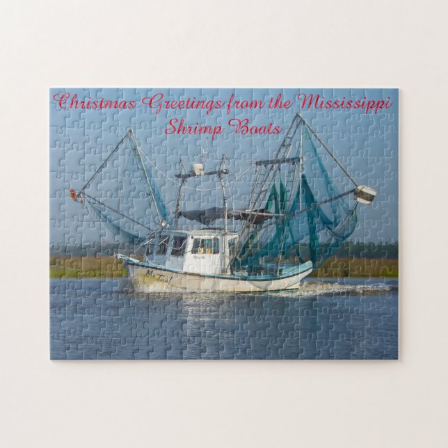 Puzzle Bateau à crevettes Mississippi. (Horizontal)