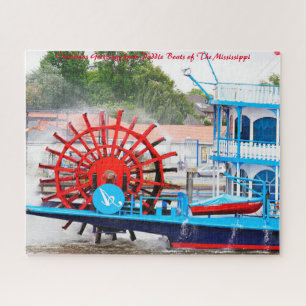Puzzle Bateau à pédales Mississippi.voeux de Noël