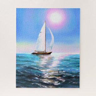Puzzle Bateau à voile à Sunrise - Dessin -