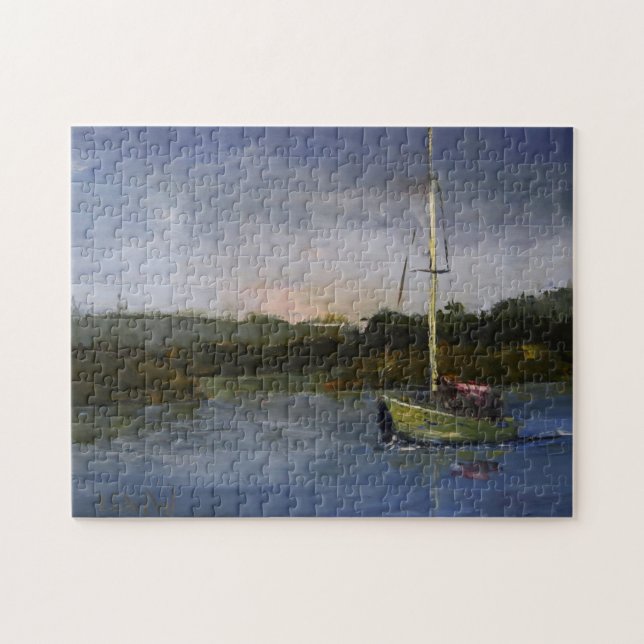 Puzzle Bateau à voile Impressionniste Art original Challe (Horizontal)