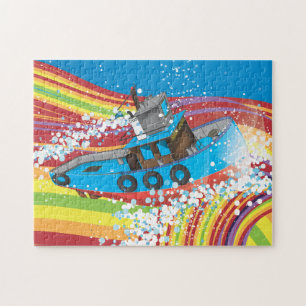 Puzzle Bateau de pêche orageux
