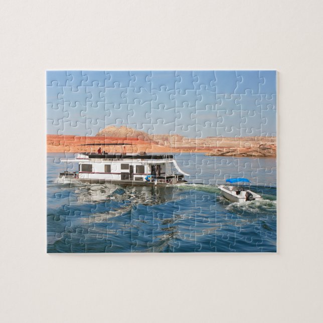 Puzzle Bateau domestique faisant des vagues, Lac Powell,  (Horizontal)
