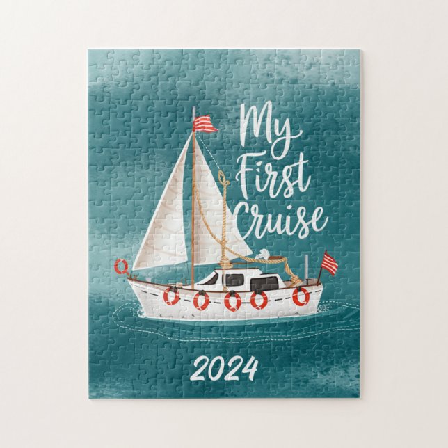Puzzle Bateau mignon - Ma première croisière - Personnali (Vertical)