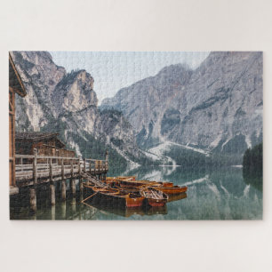 Puzzle Bateaux à quai dans les montagnes