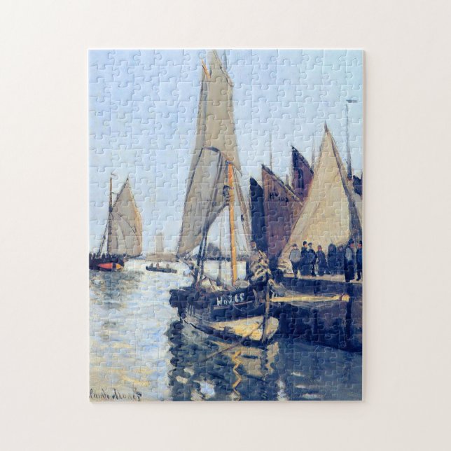 Puzzle Bateaux à voile à Honfleur Monet Art (Vertical)