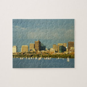 Puzzle Bateaux à voile dans une rivière, Charles River, B