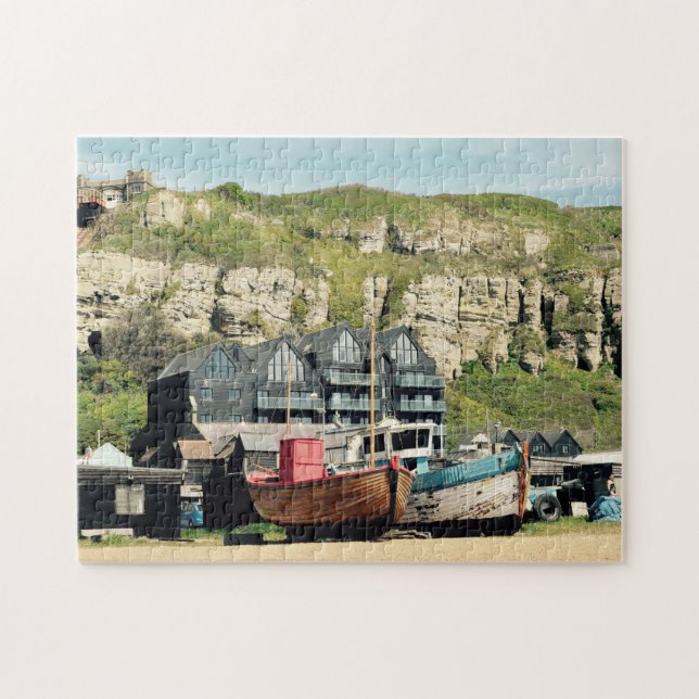 Puzzle Bateaux de pêche à Hasting Sussex (Horizontal)