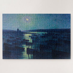 Puzzle Bateaux de pêche au clair de lune (Camaret, France
