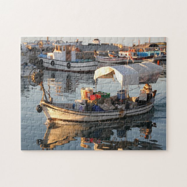 Puzzle Bateaux de pêche Chypre. (Horizontal)