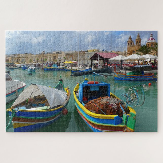 Puzzle Bateaux de pêche de Malte. (Horizontal)