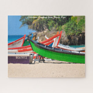 Puzzle Bateaux de pêche Porto Rico.voeux de Noël