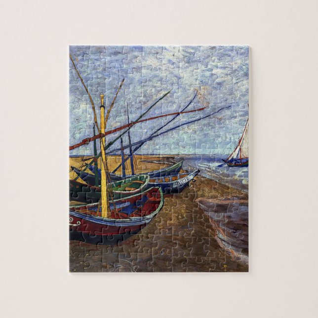 Puzzle Bateaux de pêche sur la plage (Vertical)