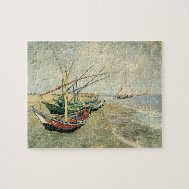 Puzzle Bateaux de pêche sur la plage par Vincent van Gogh (Horizontal)