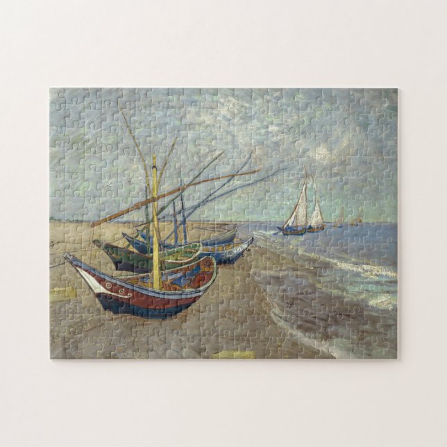 Puzzle Bateaux de pêche sur la plage par Vincent Van Gogh (Horizontal)