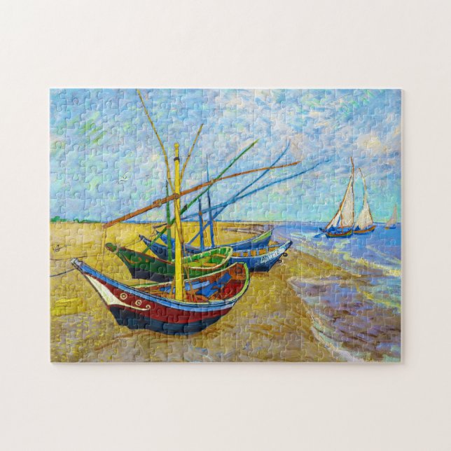 Puzzle Bateaux de pêche sur la plage par Vincent van Gogh (Horizontal)