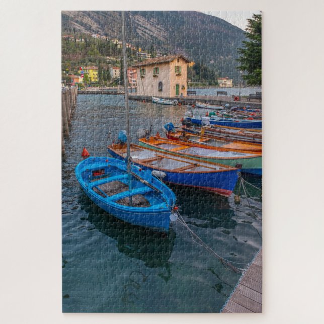 Puzzle Bateaux de pêche sur le lac de Riva del Garda Ital (Vertical)