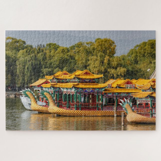 Puzzle Bateaux Dragons Touristiques | Lac Kunming (Horizontal)