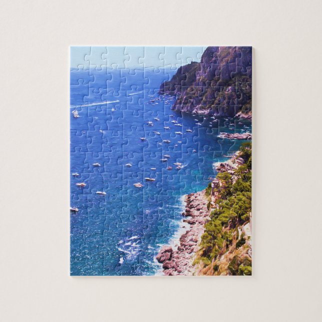 Puzzle Bateaux Le Long De La Côte Amalfi (Vertical)