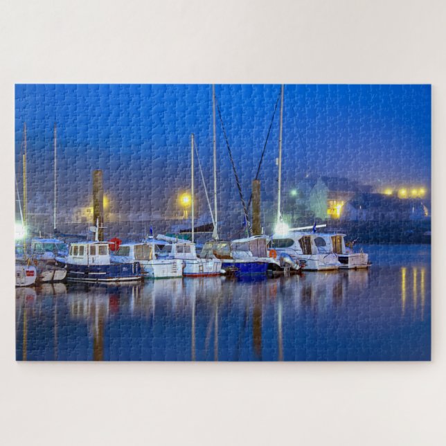 Puzzle Bateaux Port Port Port Yachts Ocean Sea Reflection (Horizontal)