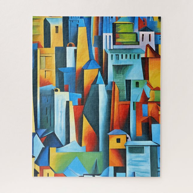 Puzzle Bâtiments Cityscape Abstraits Gratte-ciel Art (Vertical)