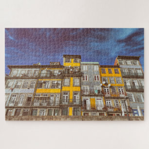 Puzzle Bâtiments colorés du district de Ribeira à Porto