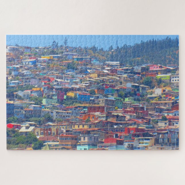 Puzzle bâtiments couleur valparaiso (Horizontal)
