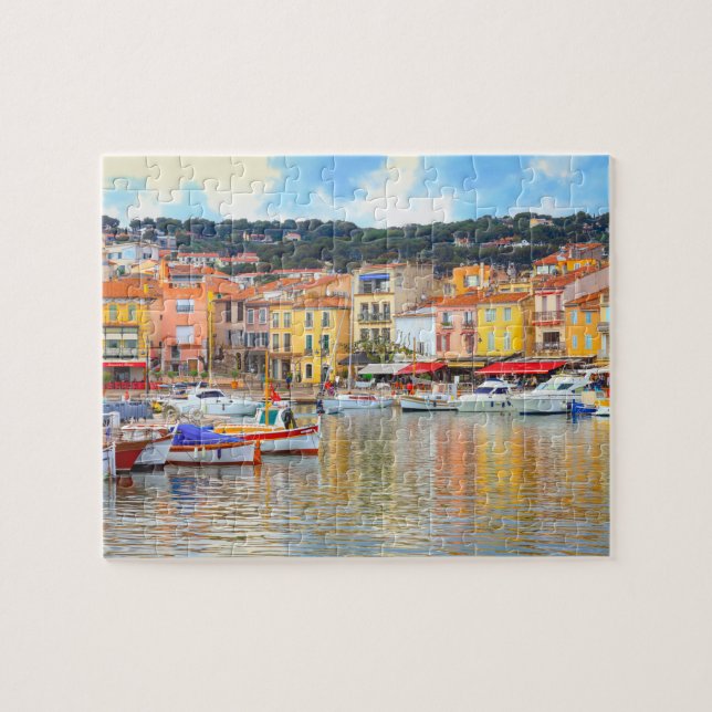 Puzzle Bâtiments de bord de mer colorés Bateaux Marseille (Horizontal)