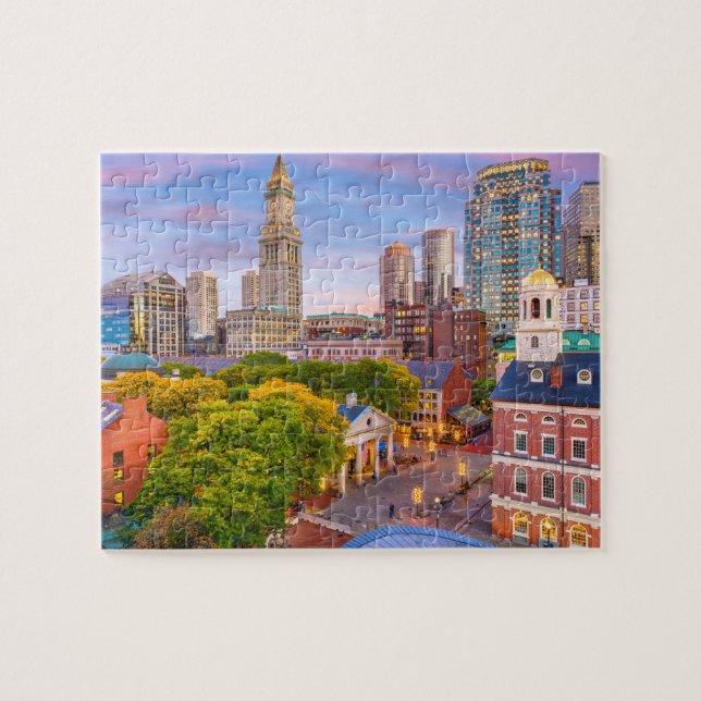 Puzzle Bâtiments de Boston City Massachusetts USA (Horizontal)