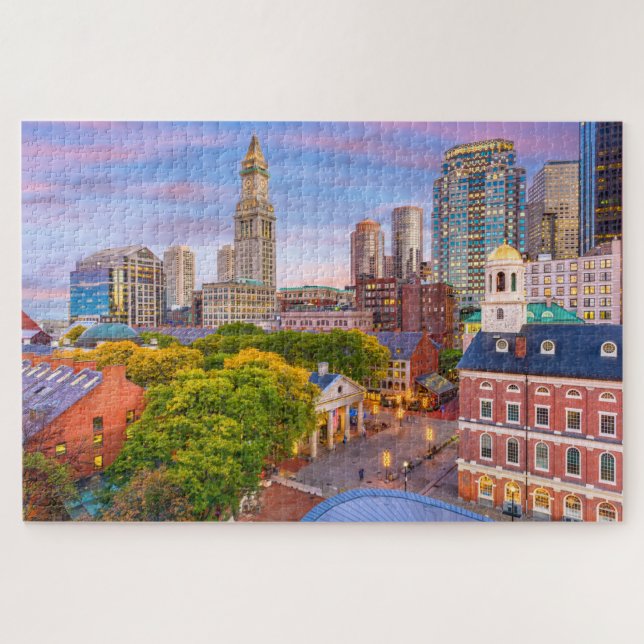 Puzzle Bâtiments de Boston City Massachusetts USA (Horizontal)